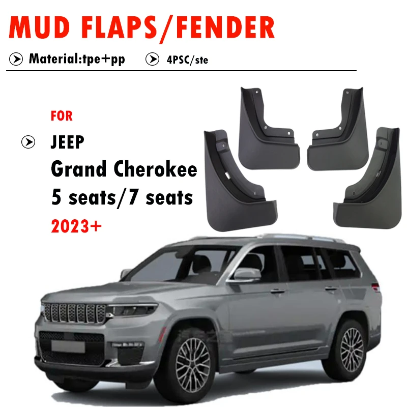 

FOR Jeep Grand Cherokee Mudguard Fender Mud Flap Guards Splash Mudflaps Car Accessories Front Rear 4pcs 2023 2024 2025 2026+