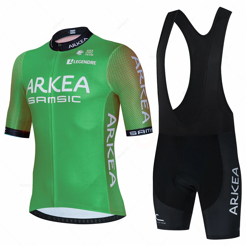 Arkea-Pro Team Cycling Jersey Set, Sportswear Bike Clothing, Road Suit, Bicycle Bib Shorts, Summer, 2024