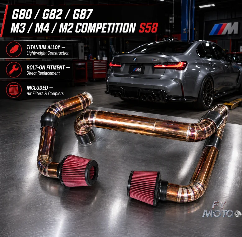 For BMW G80 G82 M3 M4 Competition S58 G87 M2 2023+ Performance TITANIUM Front Mount Intake