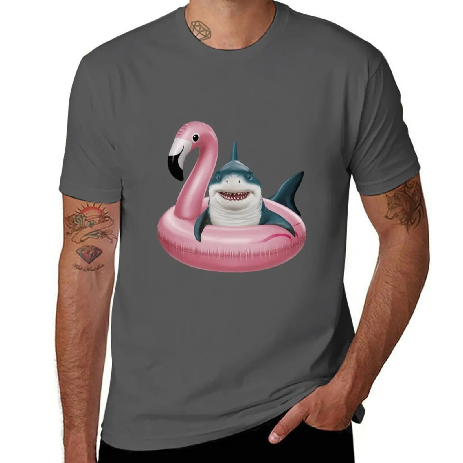 

pelican shark T-Shirt funny t shirts dark humor man t shirts high quality luxury brand T-Shirt