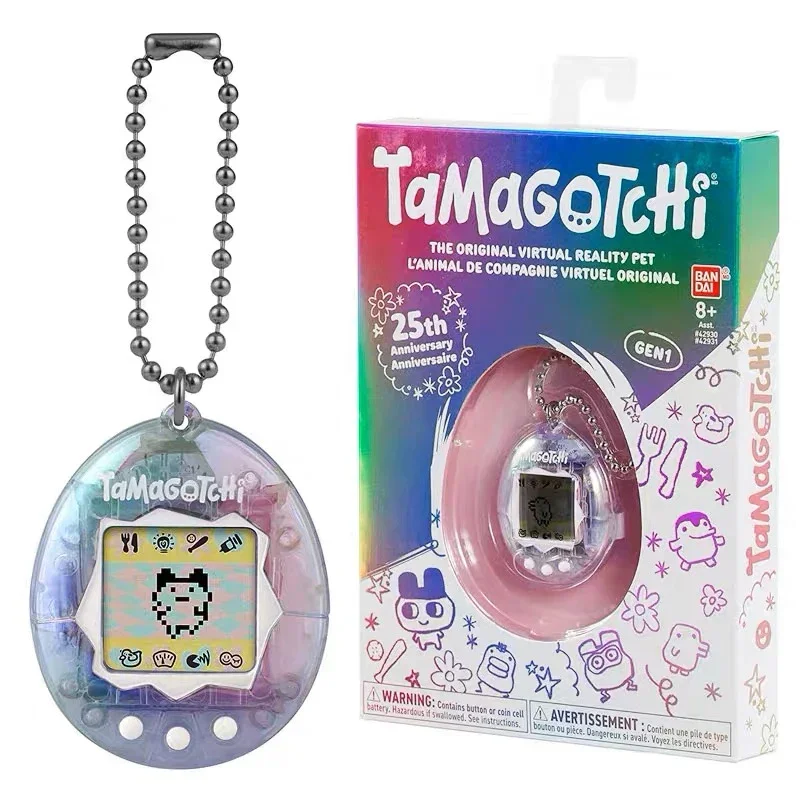 Bandai oryginalny Tamagotchi 25. rocznica elektroniczne wirtualne zwierzęta maszyna konsola do gier zabawki dla dzieci Kawaii urodziny prezent dla