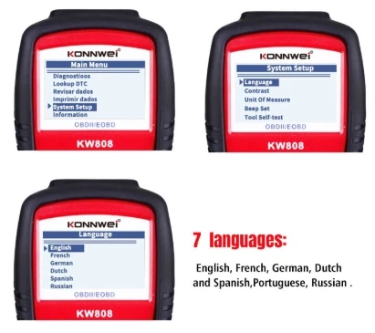 Valid 12V Car OBD2 Fault Detector KW808 Auto Diagnostic Scanner Vehicle Trouble Code & Circuit Testing Tool