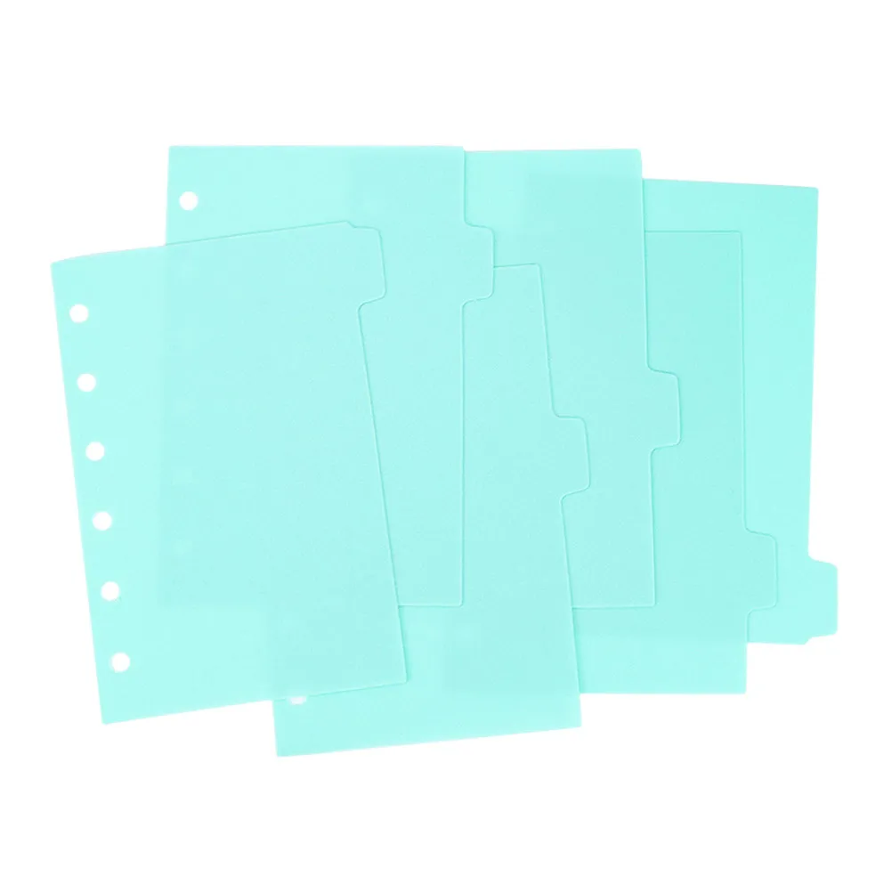 6 Feuilles de Diviseurs A7 en Plastique PP pour Carnet de Notes, Planificateur, Pages Détachables pour Organiser Notes, Documents, Budget, Journal, Bloc-notes