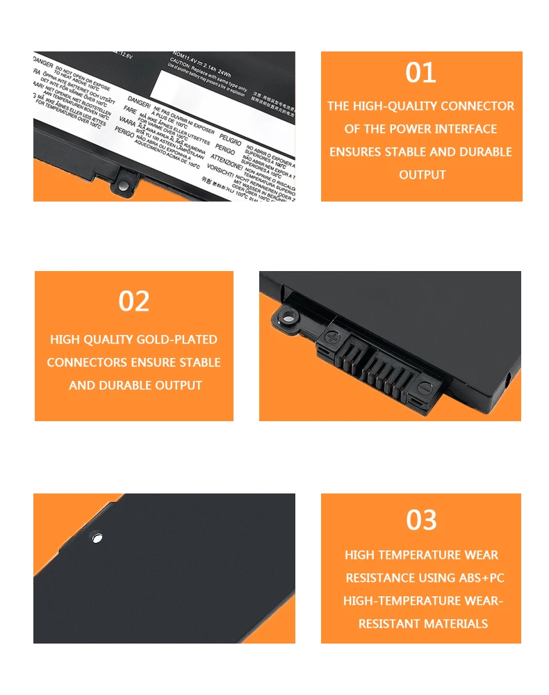 Batterie d'ordinateur portable pour Lenovo, T460s, T470S, 00HW024, 00HW025, 00HW022, 01AV407, 01AV406, 00HW023, SB10J79Approach, SB10F46463, SB10F46475