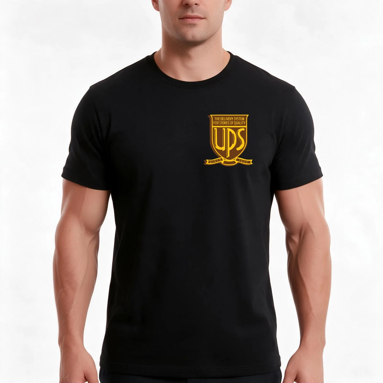 Vintage Old School Parcel Courier Classic United Postal Mail Delivery Service Retro Emblem T-Shirt, Summer Casual Cotton Tee