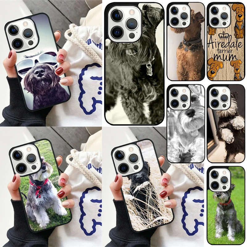 Airedale terrier cute mum dog phone Case Cover For iPhone 16 15 14 Plus X XR XS for apple 16 11 12 13 mini Pro Max coque