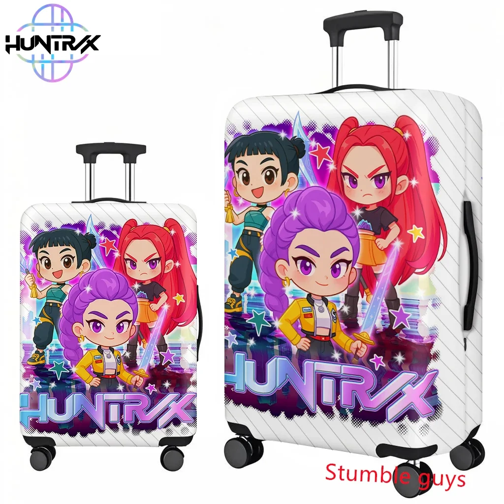 Funda protectora para maleta Kpop Demon Hunters, se adapta a bolsas de viaje de 18-32 pulgadas, diseño de anime