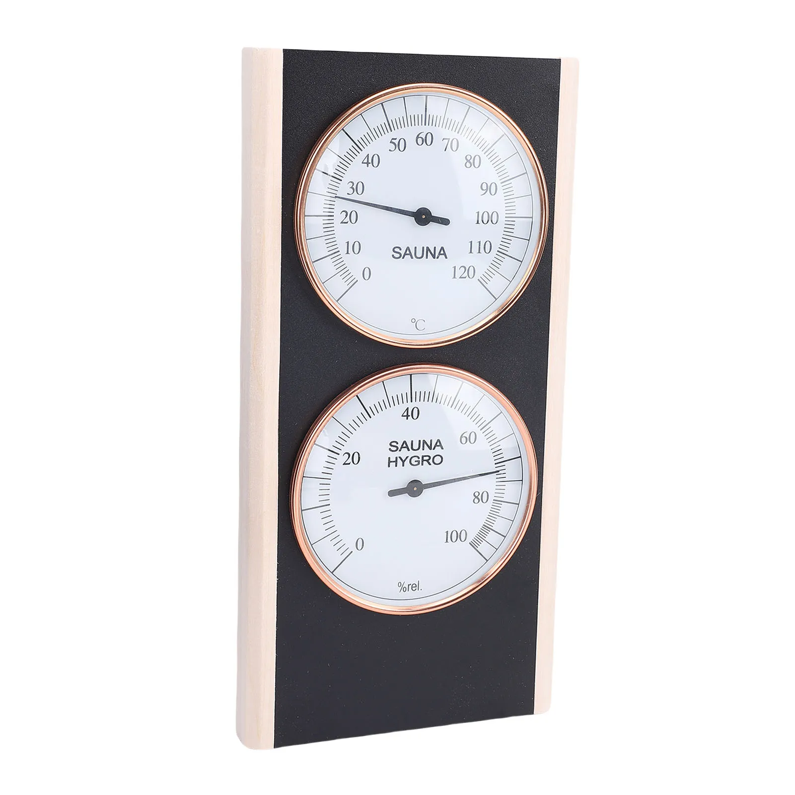 

Sauna Thermometer Hygrometer 2 in 1 Wooden Celsius Temperature and Humidity Meter for Spa Shower Sauna Room Sauna Thermometer