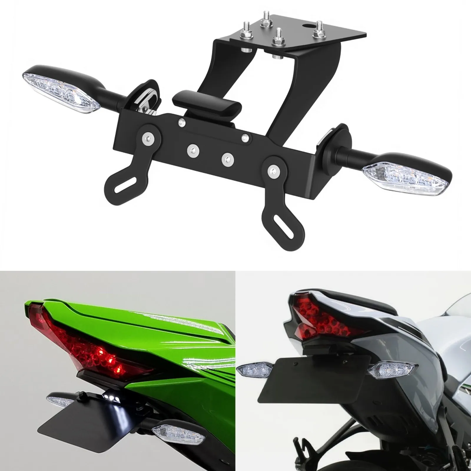 

For Kawasaki NINJA ZX10R 2016-2025 ZX-10RR 2017-2025 Fender Eliminator Rear Tail Tidy LED Turn Signal
