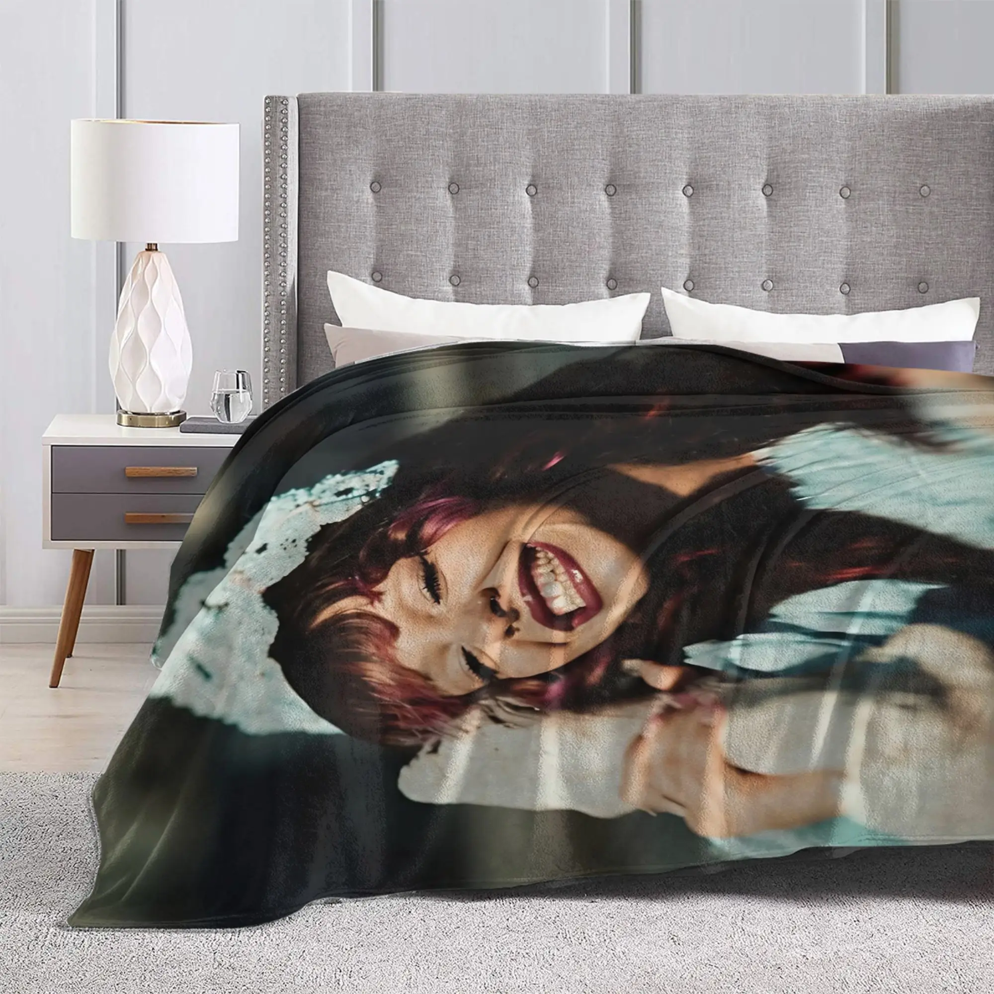Melanies Martinezs Singer Blanket Coral Fleece Plush New Album Warm Throw Blankets for Airplane Travel Bedspread