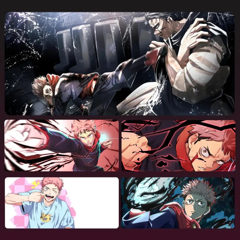 

Anime Jujutsu Kaisen Yuji Itadori Mousepad Anime Mouse Pad Gamer XL Computer HD Home Mousepad XXL Mouse Mat Non-Slip