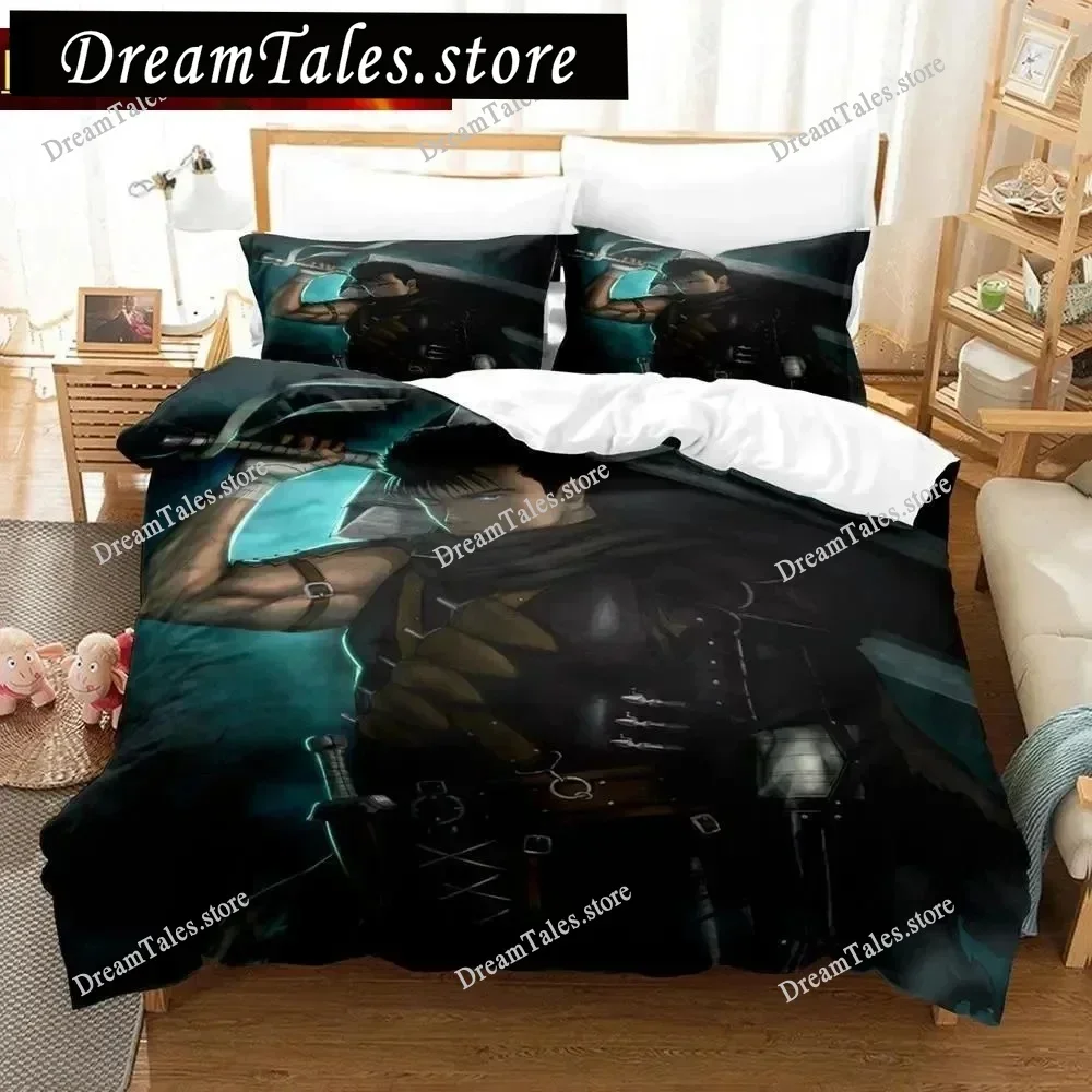 

New Berserk Bedding Set Single Twin Full Queen King Size Bed Set Adult Kid Bedroom Duvet Cover Sets 3D Print Anime Bed Sheet Set