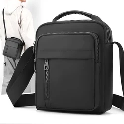 Messenger Sling Bags for Men Casual Oxford Small Zipper Crossbody Pouch Simple Mini Crossbody Phone Bag Male Side Shoulder Bag