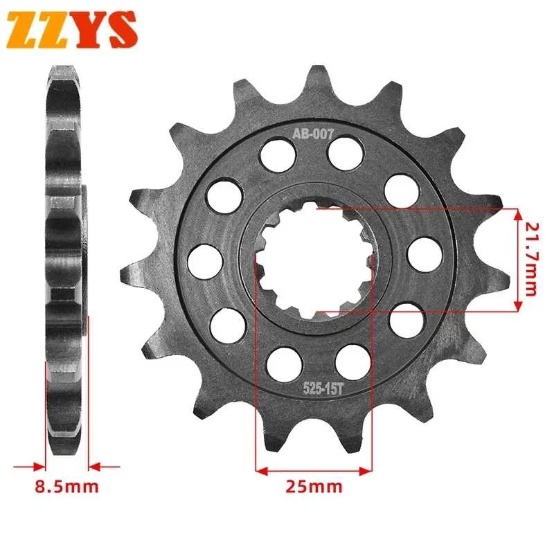 1pc 525 15T 16T 17T Front Sprocket Gear Staring Wheels Cam For Kawasaki Road Z900 RS Cafe SE 2018-2022 21 ZR900E ZR900N Z ZR 900