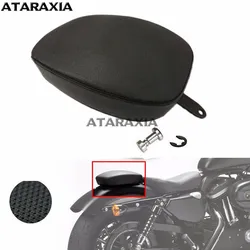 Motorcycle Rear Pillion Passenger Seat Leather Cushion Pad Black For Harley Sportster Forty Eight 72 48 2010-2015