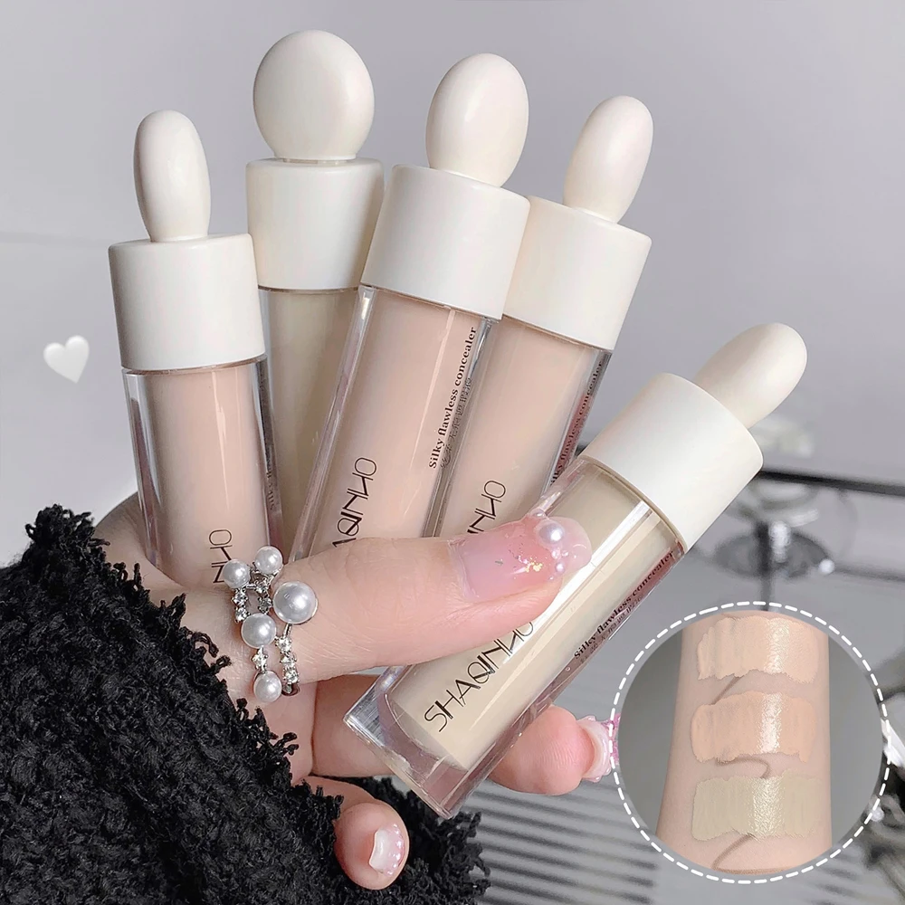 3 Colors Waterproof Matte Liquid Concealer Lasting Full Cover Acne Dark Circles Corrector Professional Foundation Women Makeup