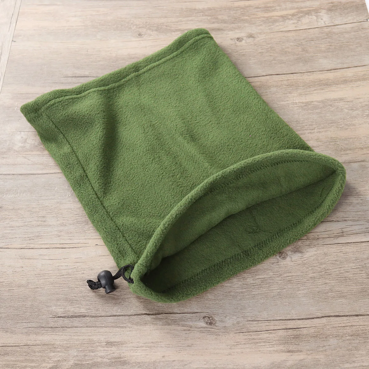 

Thick Neck Gaiter Scarf Face Mask Hood Dual Use Warm Winter Beanie Balaclava Ear Headband For Men Women Green Stretchy