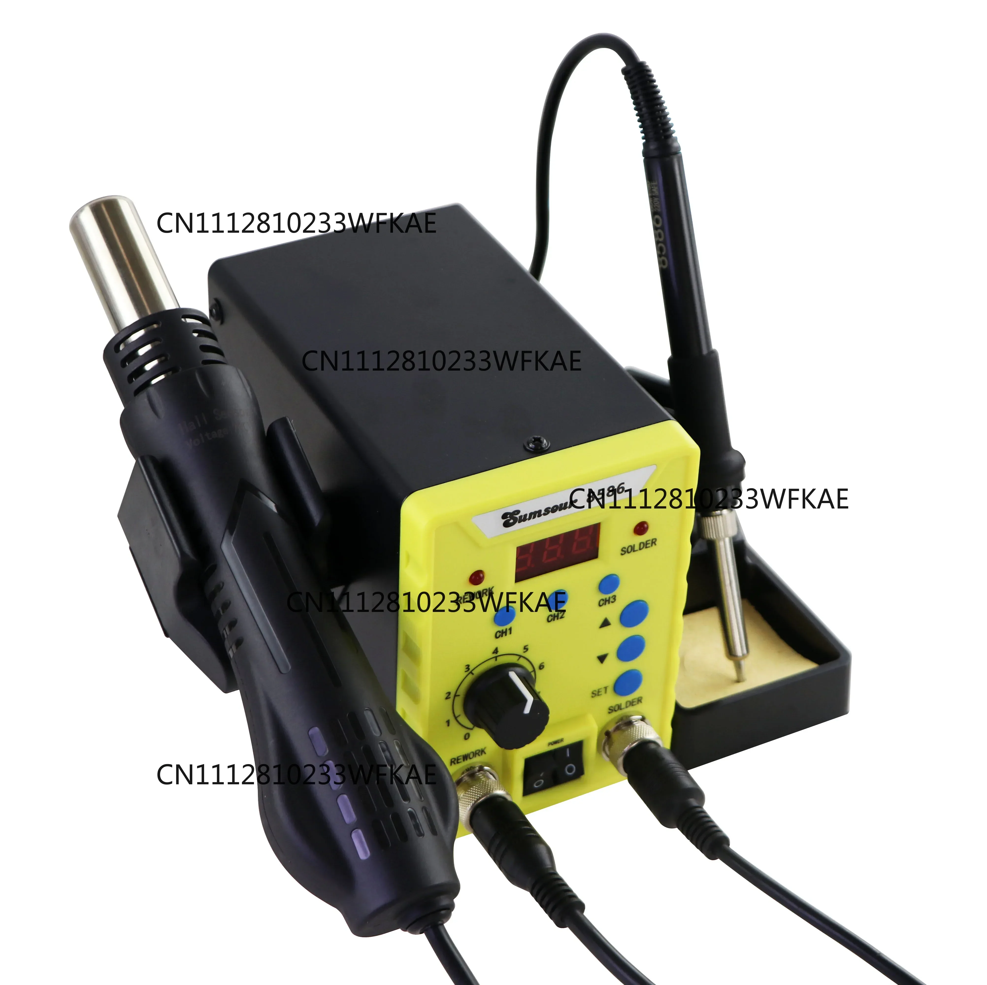 Sumsour 8586 Soldering Station 760W 2 in 1 Digital Display SMD Rework Hot Air Gun Solder Iron Welding Desoldering Repair Tools