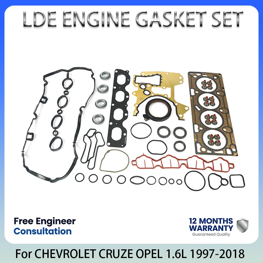 LDE F16D4 ENGINE GASKET SET For CHEVROLET CRUZE TRAX OPEL VAUXHALL SAAB DAEWOO WESTFIELD 1.6L 1.6 L T L4 GAS 1997-2018 55355578
