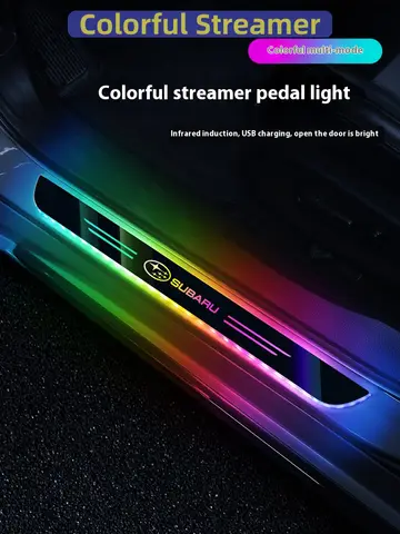 Car LED Wireless Welcome Pedal Light Door Sill Light For Subaru Brz Wrx Xv Ascent Forester Outback Impreza Legacy Accessories