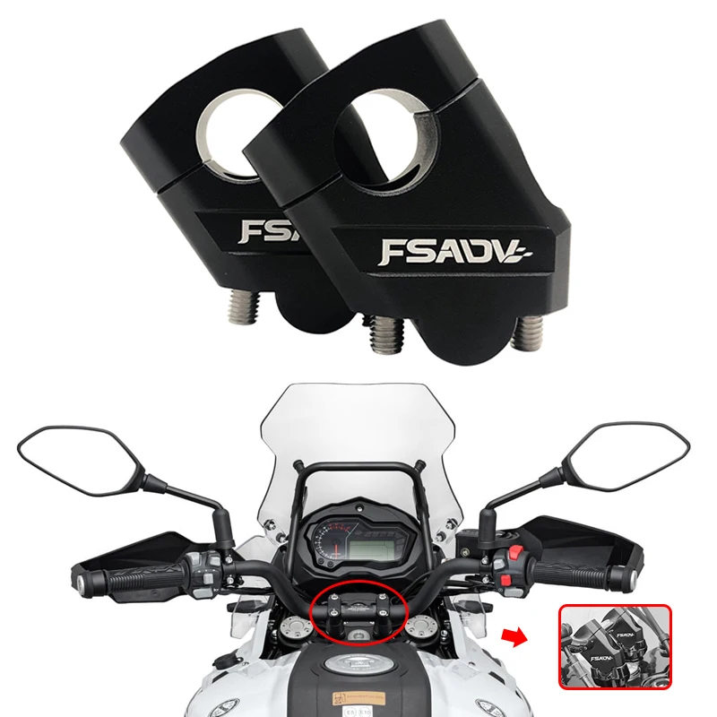 Para benelli trk502 trk520x trk 502x trk 502 x trk 502 2020 2021 motocicleta guiador riser barra de montagem alça braçadeira acessórios