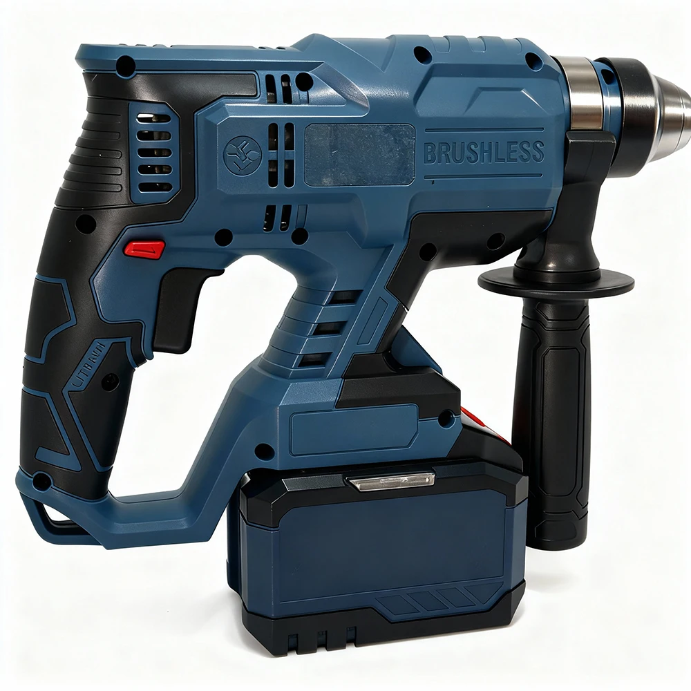 Professional 21V Brushless SDS Rotary Hammer 28mm Drilling 1400RPM High Efficiency Power Tool
