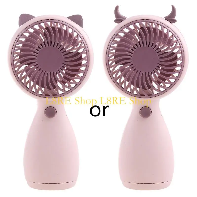 L8RE مروحة شخصية صغيرة لطيفة بمنفذ USB محمولة باليد للسفر في الهواء الطلق والمكتب المنزلي للصيف