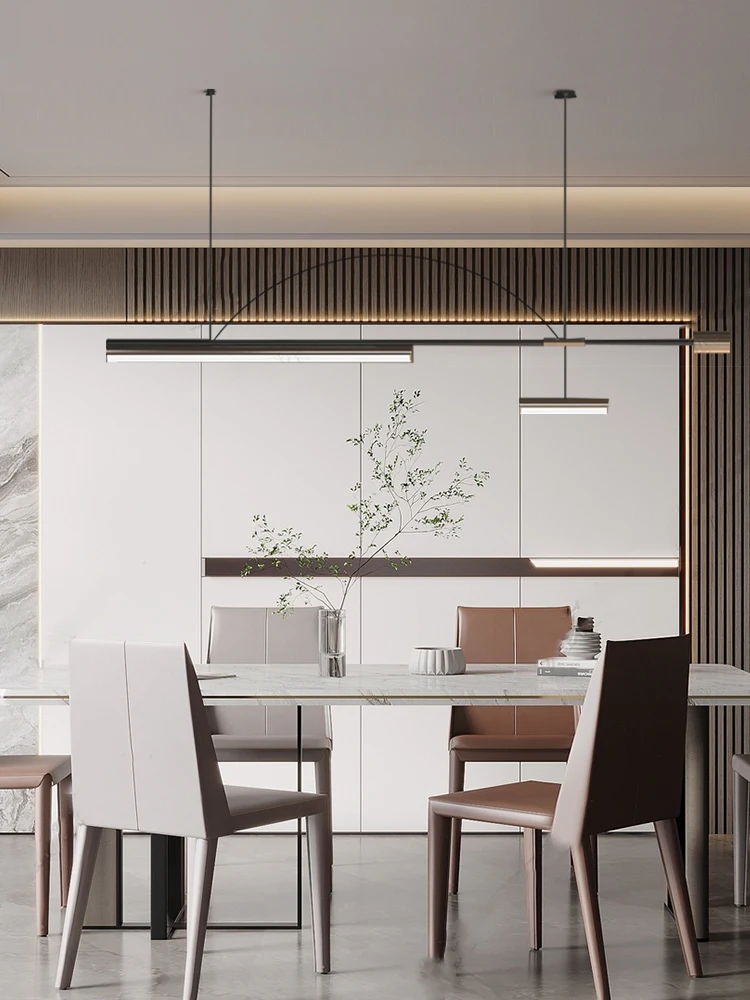 Minimalist Restaurant Chandelier, Modern Minimalist Bar Table Spotlight, Designer Creative One-Word Strip Lamps