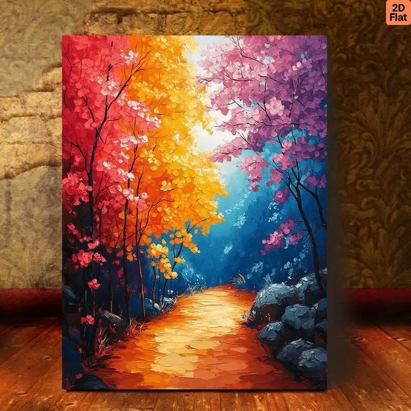 2D Flat, Paintings, 1pc, with No Frame, 11.8x15.7inch Paint by Numbers Kits Paint by Numbers Kits Easy Oil Acrylic Painting on C