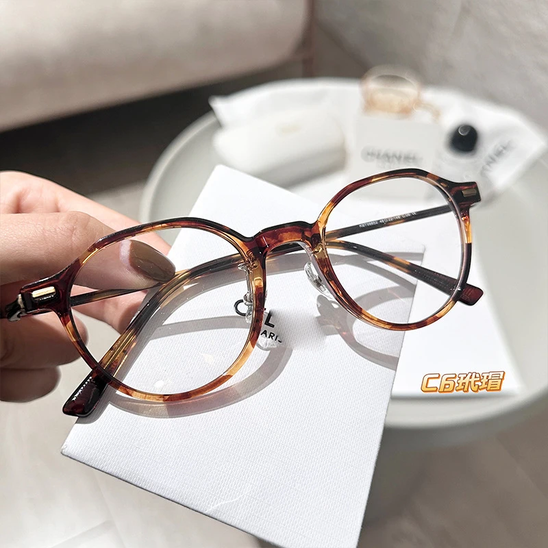 Ultra Light Acetate Fashion Vintage Round Eyeglasses Small Size Eyewear Myopia Astigmatism Optical Prescription Frames Man Woman