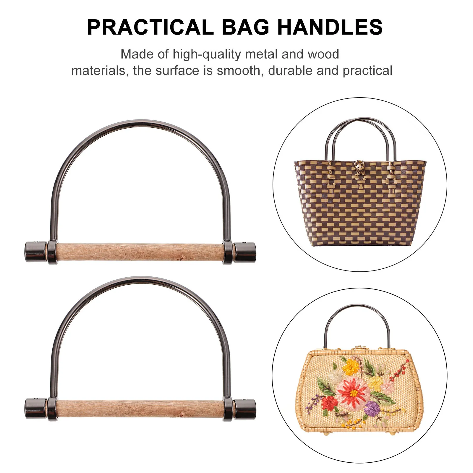 

2 шт. металлические ручки для сумок: легкие, прочные, стильные, для самостоятельной замены ремней и аксессуаров для сумок