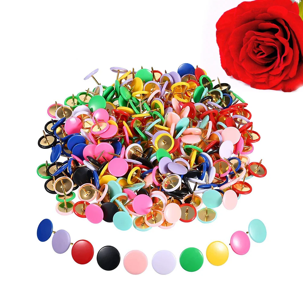 

300Pcs Colorful Thumbtack Set Multi Colored Office Home School Use 10 Grid Package 10 Color Thumbtack Colorful