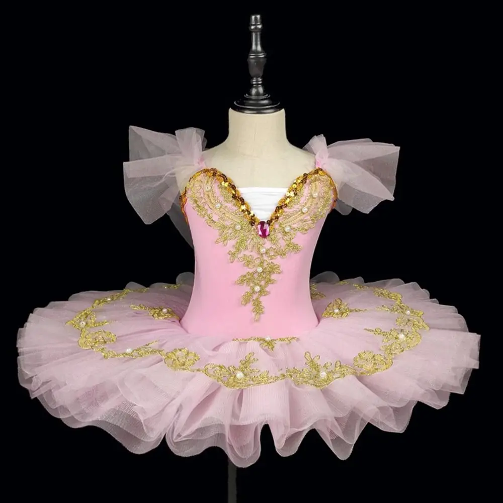 Moda lantejoulas crianças vestido de balé moderno inchado desempenho roupas vestido de festa ballet tutu crianças