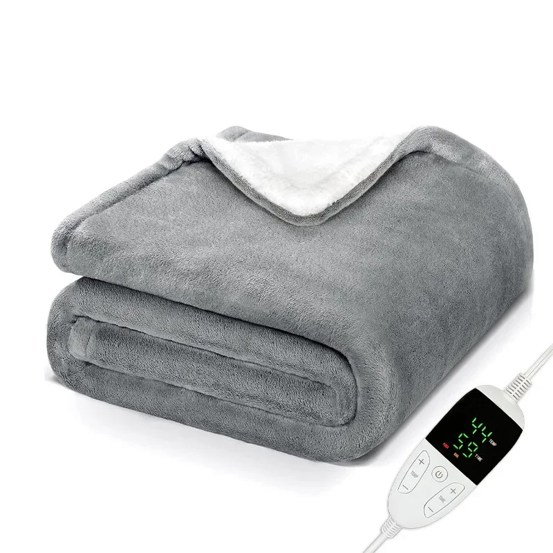 

Fast Heating Electric Blanket Full Size Soft Flannel Washable Throws Category Machine Warm Home Use Size: 130 * 150CM