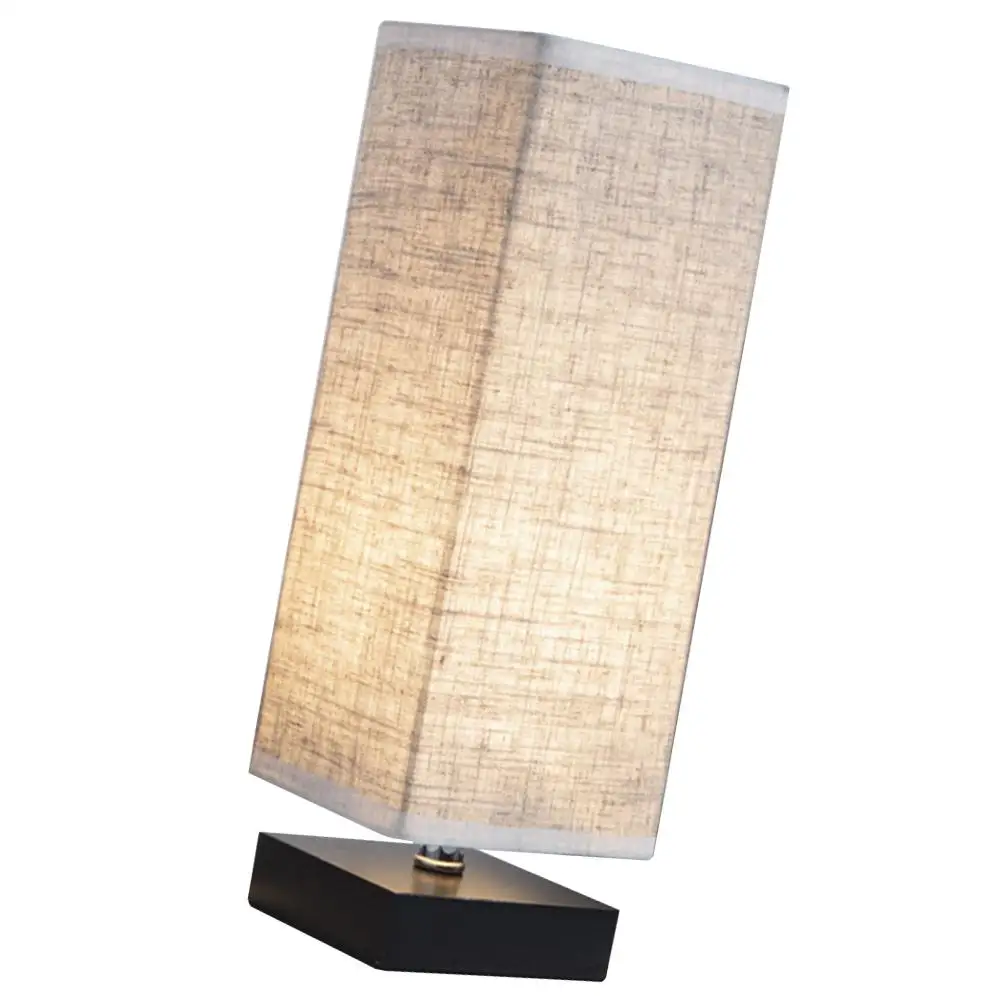 E27 قاعدة سوداء الكتان الظل الجدول مصباح لغرفة النوم غرفة المعيشة مكتب غير المبهر ضوء النسيج عاكس الضوء ديكور المنزل #5