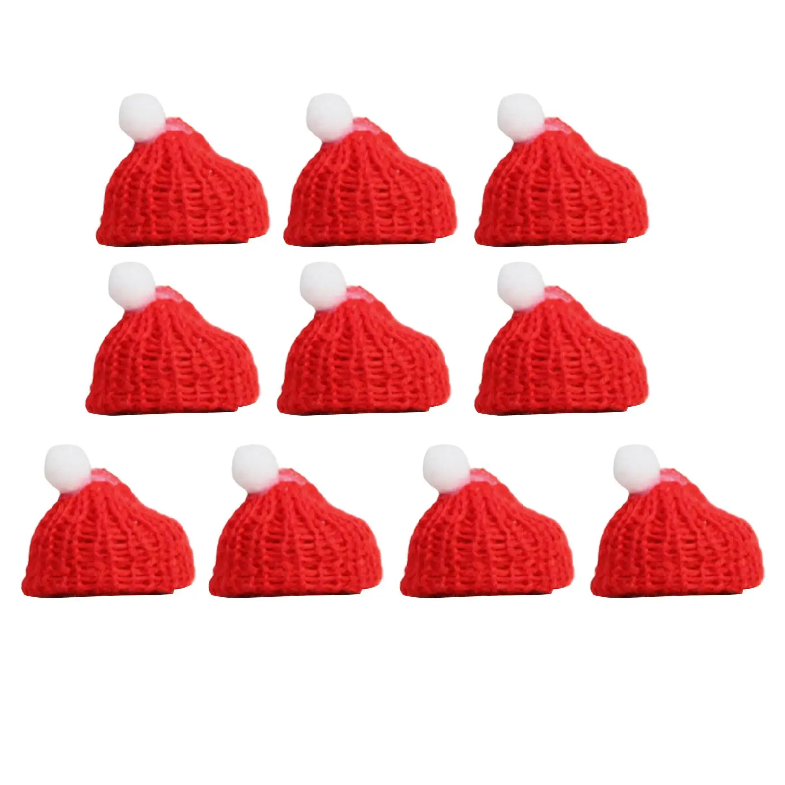 Mini Christmas Hats Scarf Set Mini Christmas Knitting Hats for Christmas Trees Gift Tags