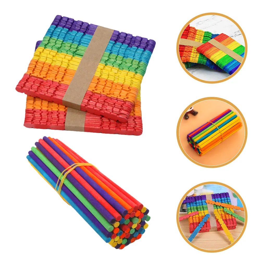 

80 шт. деревянных палочек для мороженого, цветные палочки для рукоделия, для моделей своими руками, для изготовления роз, кухонные принадлежности, материалы для изготовления леденцов