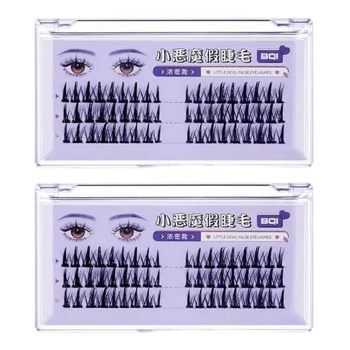Ciglia artificiali spesse Small Devil, nere, set di 2
