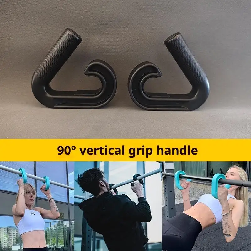 1Pair Gym Grade Grip Bar High Strength Nylon Double Hook Non-slip Wear-Resistant Design Home Commercial Dual Purpose Trainer