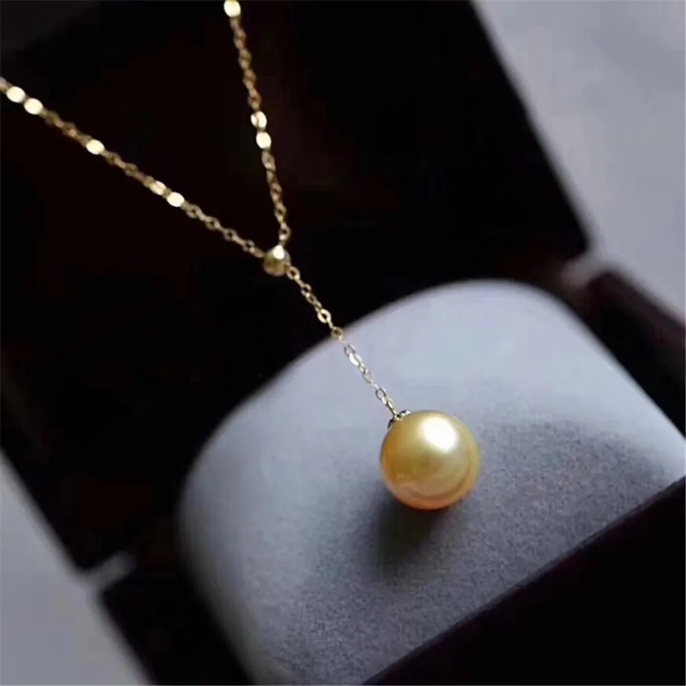 

DIY Pearl Accessories Pearl Necklace G18K Gold Y-shaped Chain Set Chain Empty Support AU750K Gold Adjustment Chain Thin Chain