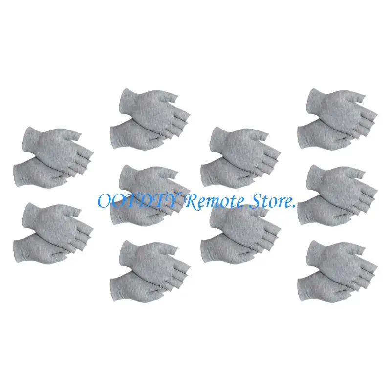 

Впитывающие пот хлопковые перчатки с половиной пальца, дышащая ткань, ремонтная сборка, точная работа