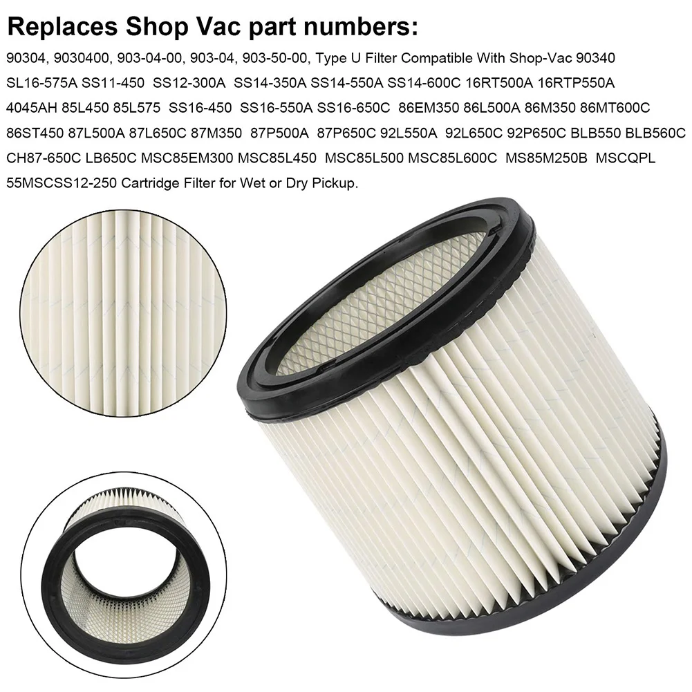 Фильтрующий картридж 90350 и пенопластовый фильтр 90585, подходит для магазина-Vac 5 галлонов и мокрых сухих Vacs, совместим с деталями