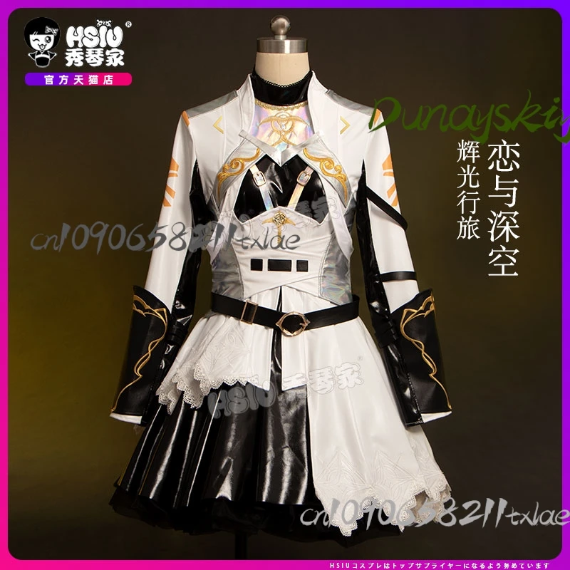 Juego amor y espacio profundo Refulgent Path heroína disfraz Cosplay Shen Xinghui Xavier mujer vestido cinturón guantes calcetines conjunto para fiesta