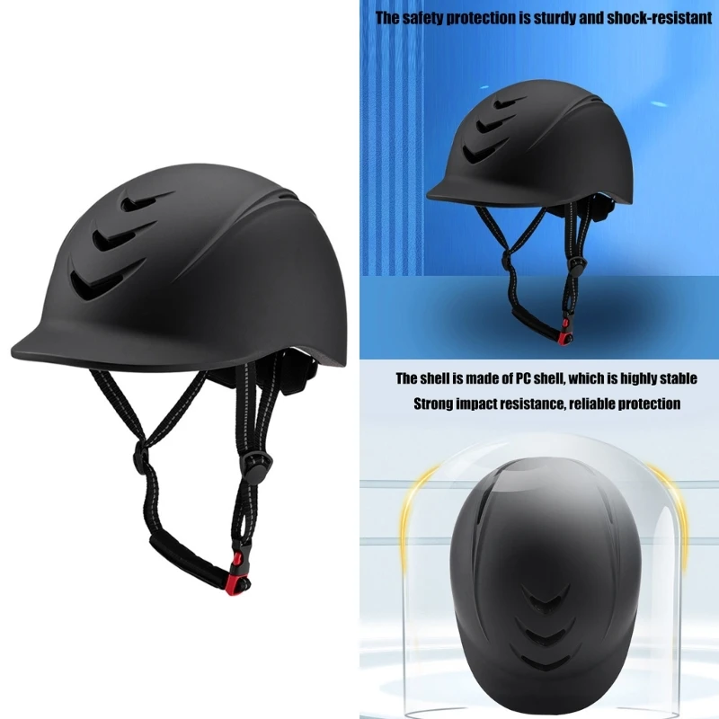 

Амортизирующий конный шлем с регулируемым ремешком и вентиляционными портами для мужчин, женщин, подростков, верховой езды на открытом воздухе