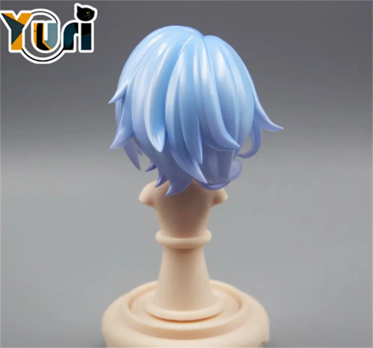 New Limited Genshin Impact Kamisato Ayato Handmade OB11 OB22 Colored Blue Transparent Color Hair Wig Headband Game Cosplay Cute