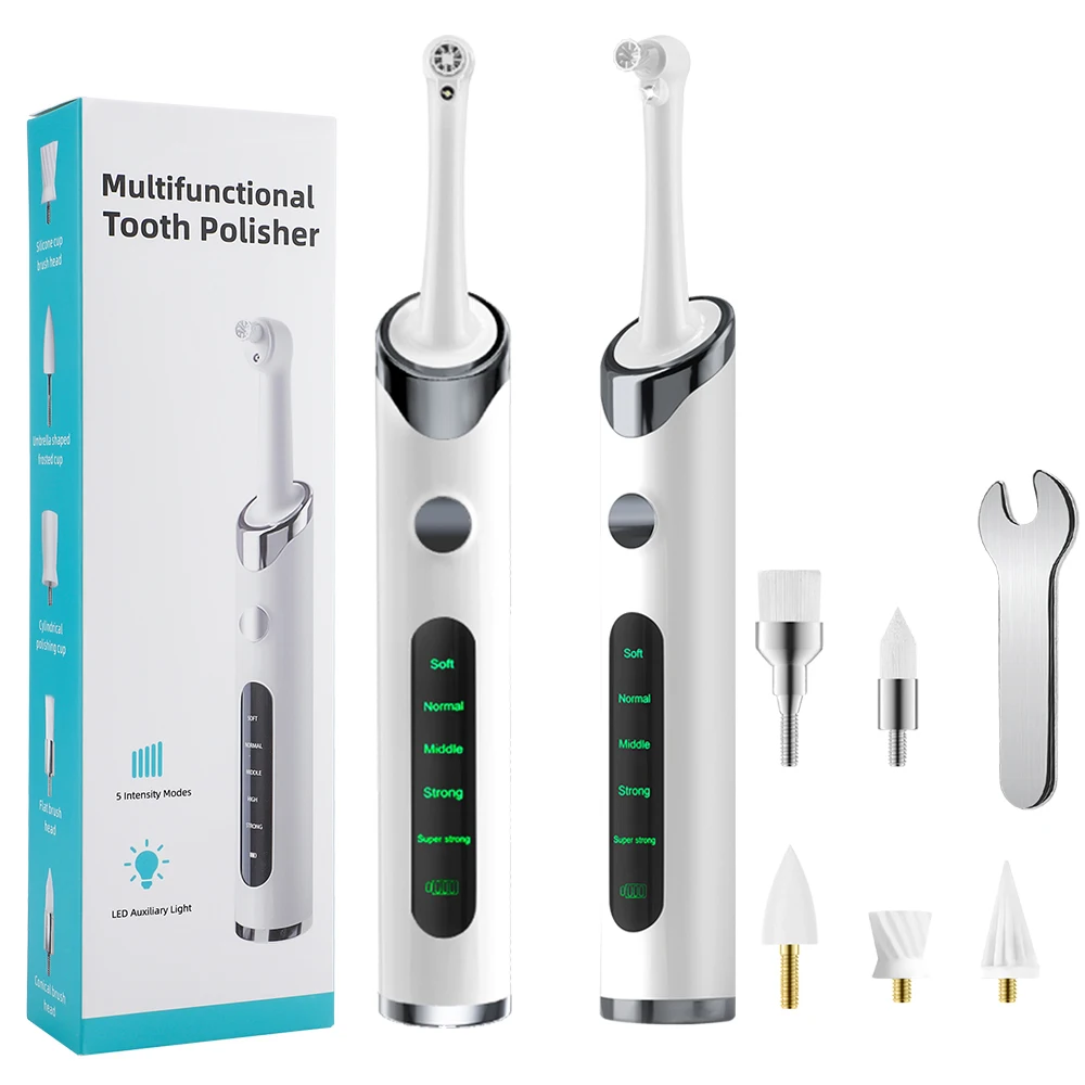 Electric Tooth Polisher Dental Scaler 5 Mode Deep Cleaning Polishing Teeth Whitening Tool Plaque Tartar Remover Tooth Cleaner