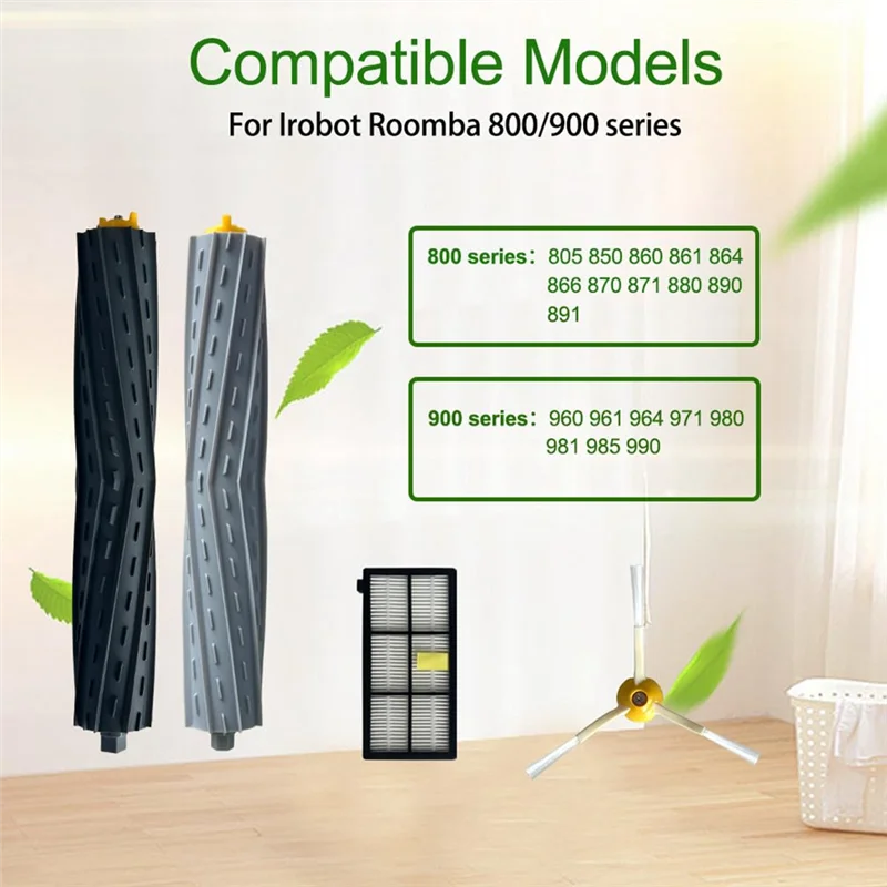 ABUS-لملحقات Irobot Roomba 860 865 866 870 871 980 960 966 981 ملحقات مرشح فرشاة المكنسة الكهربائية