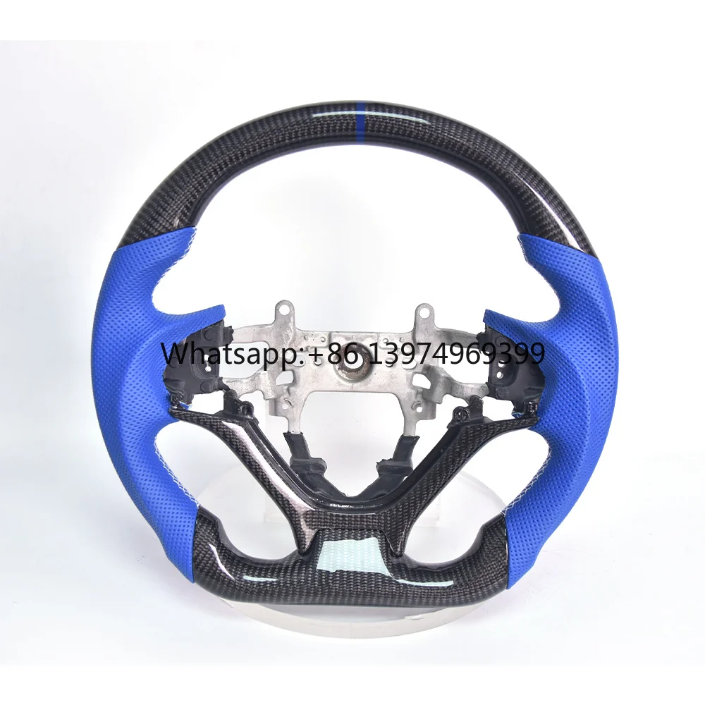 Suitable for Honda Civic Modified Carbon Fiber Steering Wheel Assembly, Suede Perforated Leather Customized Upgrade