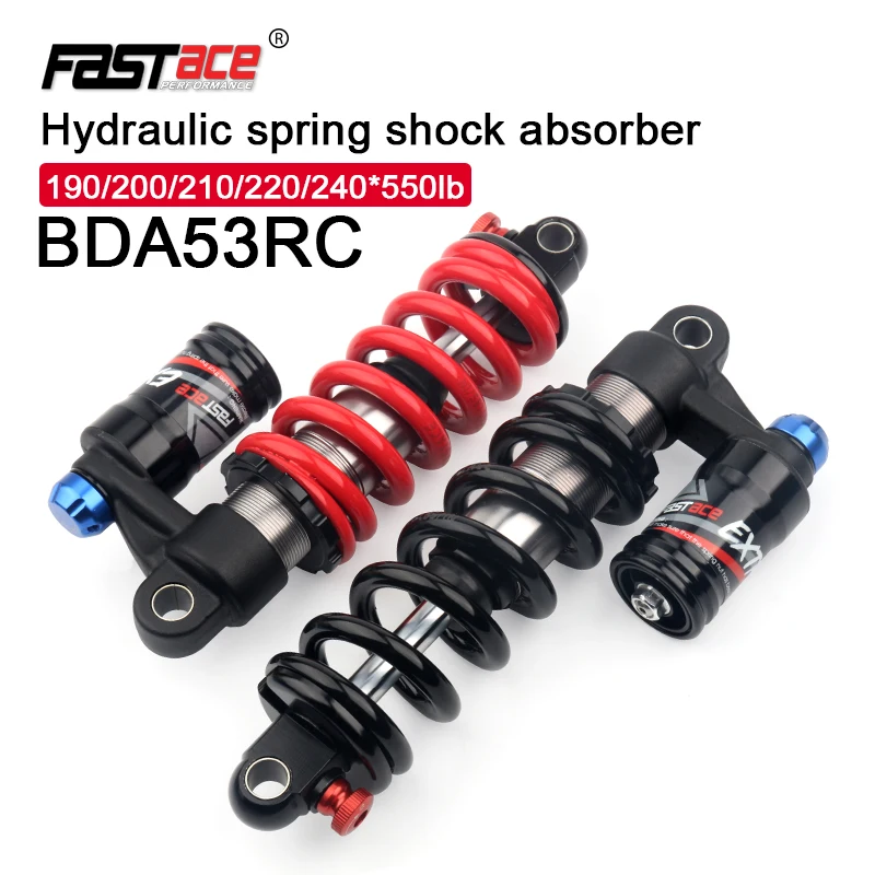 Fastace MTB Shocks Absorber BDA53RC190/200/210/220/240mm 550lbs Downhill spring Suspension Mountain Bike Shock Absorber Rear Gut