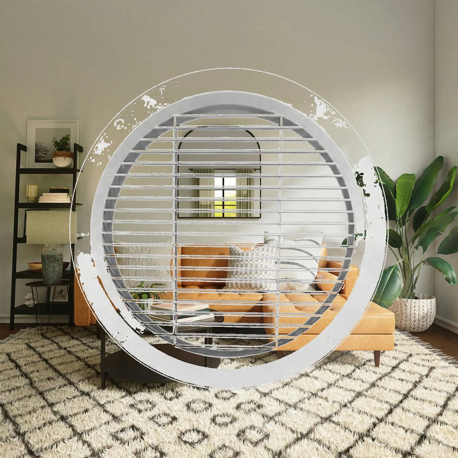 Round Air Vent Grille for Car Window ABS Overhead Vent Low Profile Directional Airflow for AC Systems